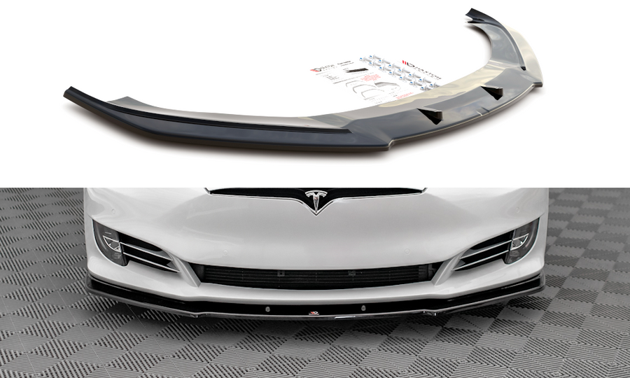 Maxton Design TE-MODELS-1F-FD1T Front Splitter V.1 Tesla Model S (Facelift) |
