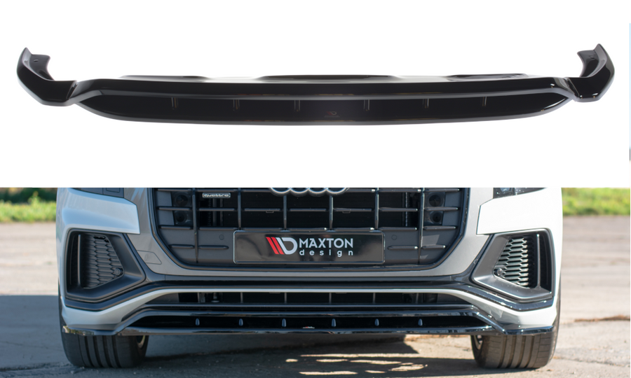 Maxton Design AU-Q8-1-SLINE-FD1T+FD1RT Front Splitter Audi Q8 S-Line |