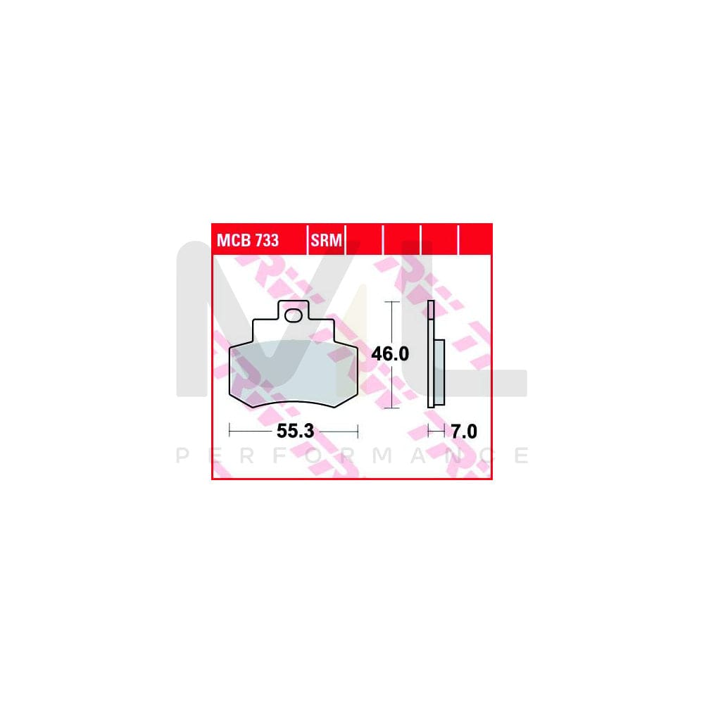 TRW Organic Allround Mcb733 Brake Pad Set | Performance Parts Direct Car Parts