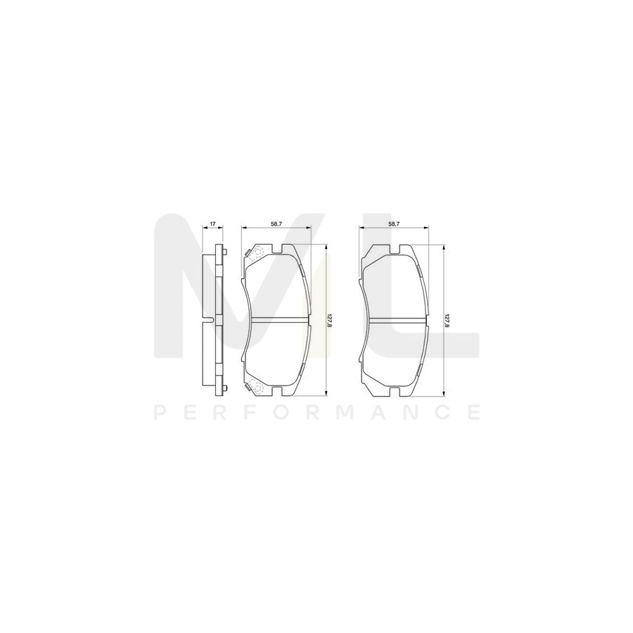 Bosch 0986424211 Brake Pad Set BP095 | Performance Parts Direct Car Parts