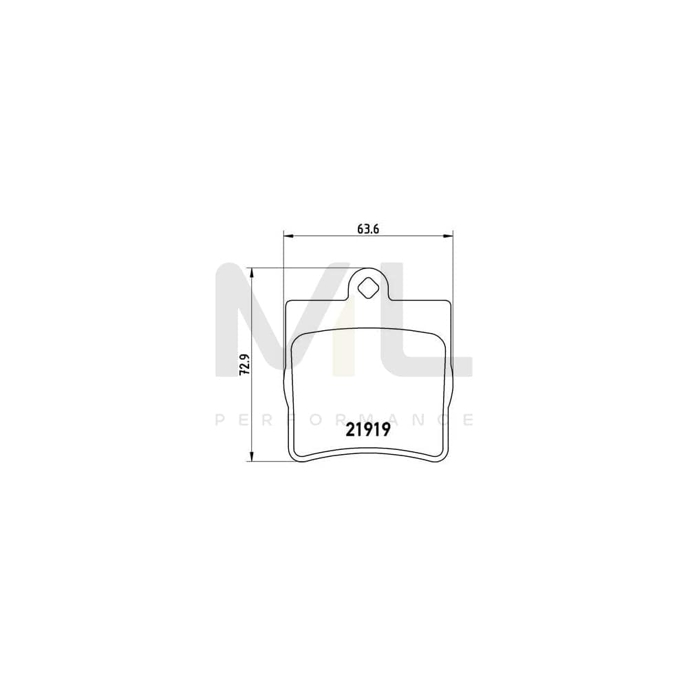 Brembo P 50 025 Brake Pad Set Excl. Wear Warning Contact