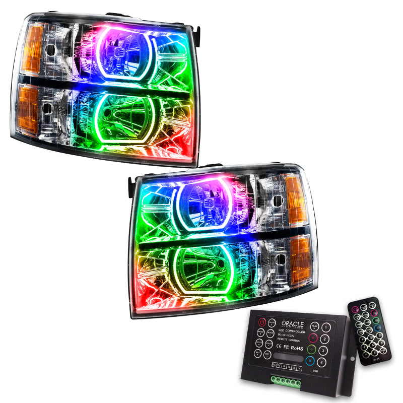 ORACLE Lighting Oracle 07-13 Chevrolet Silverado SMD HL - Square Style - ColorSHIFT w/ 2.0 Controller