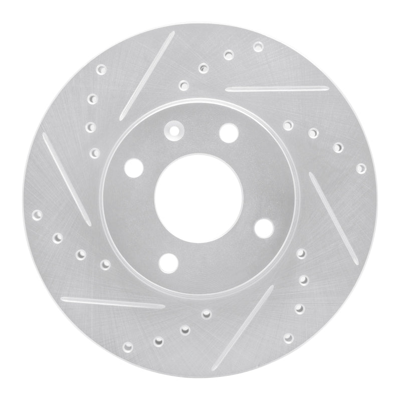 R1 Concepts R1 16-22 Chevrolet SPARK (USA/Canada) Front Left Drilled & Slotted Silver Brake Rotor