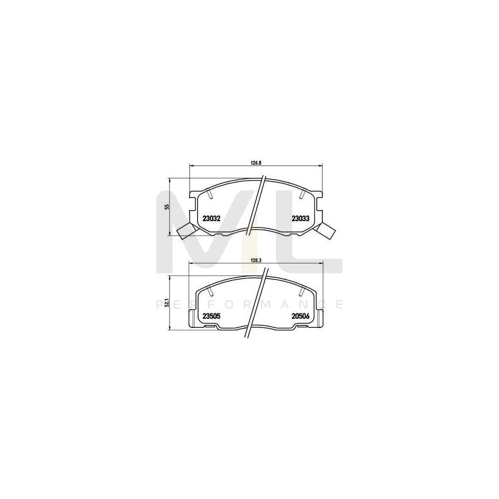 Brembo P 83 093 Brake Pad Set With Acoustic Wear Warning