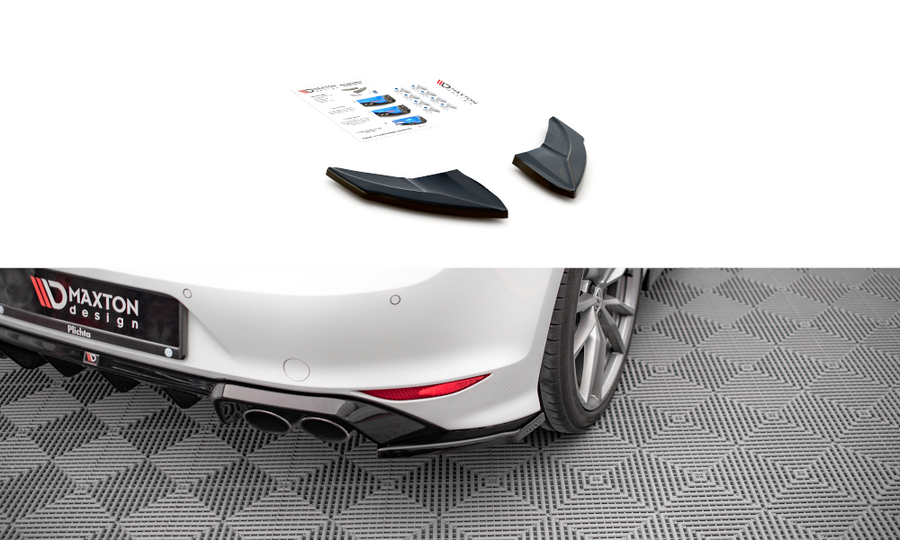 Maxton Design Volkswagen Golf R MK7 Rear Side Splitters V.4