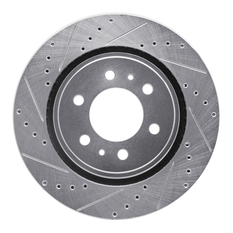 R1 Concepts R1 19-25 Cadillac Escalade Front Left Drilled & Slotted Silver Brake Rotor