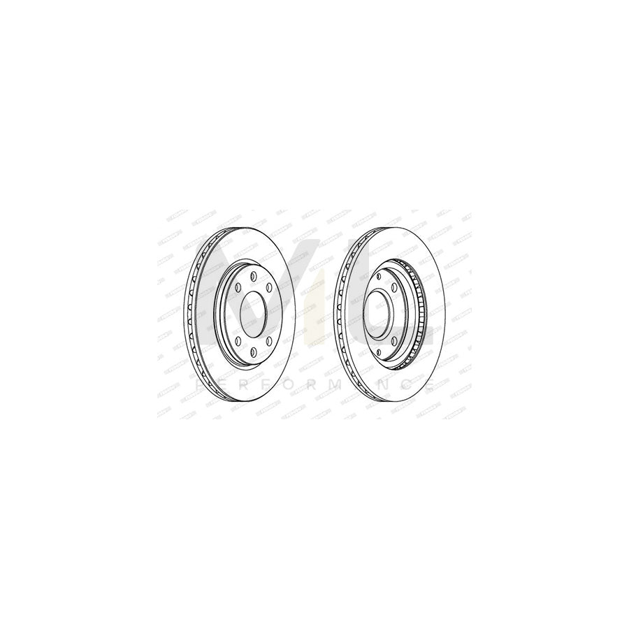 FERODO PREMIER Coat+ disc DDF214C Brake Disc Vented, Coated, with bolts/screws | Performance Parts Direct Car Parts
