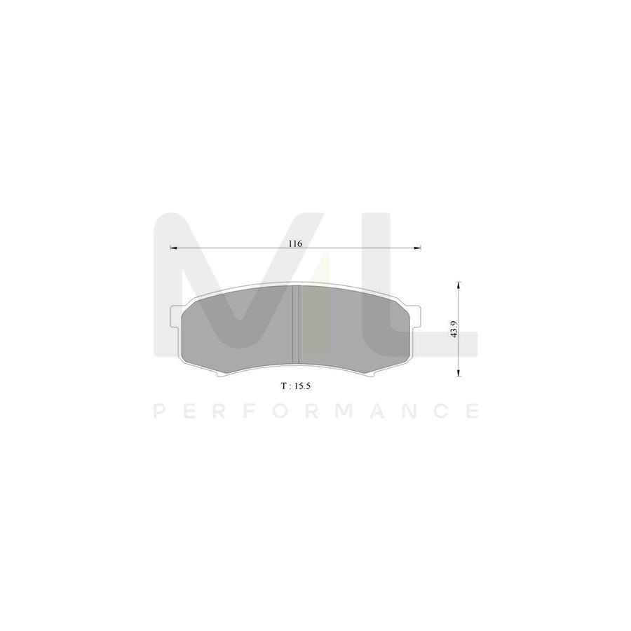 Bosch 0986Ab2074 Brake Pad Set BP2074N | Performance Parts Direct Car Parts