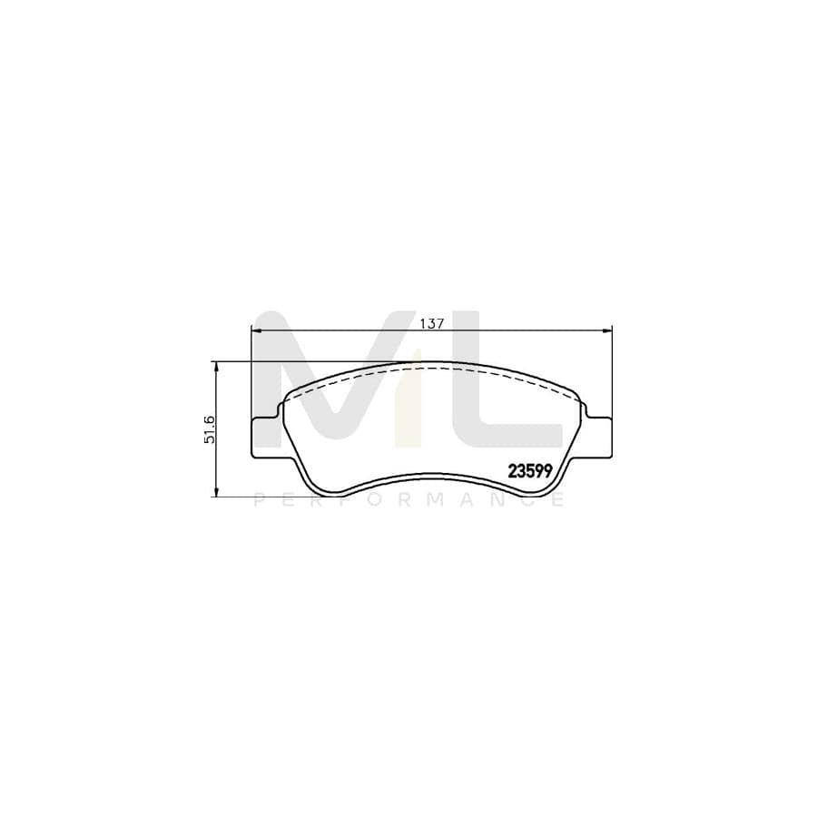 TEXTAR 2359901 Brake pad set not prepared for wear indicator, with brake caliper screws