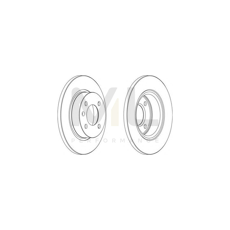 FERODO DDF1283-1 Brake Disc Solid, with bolts/screws | Performance Parts Direct Car Parts