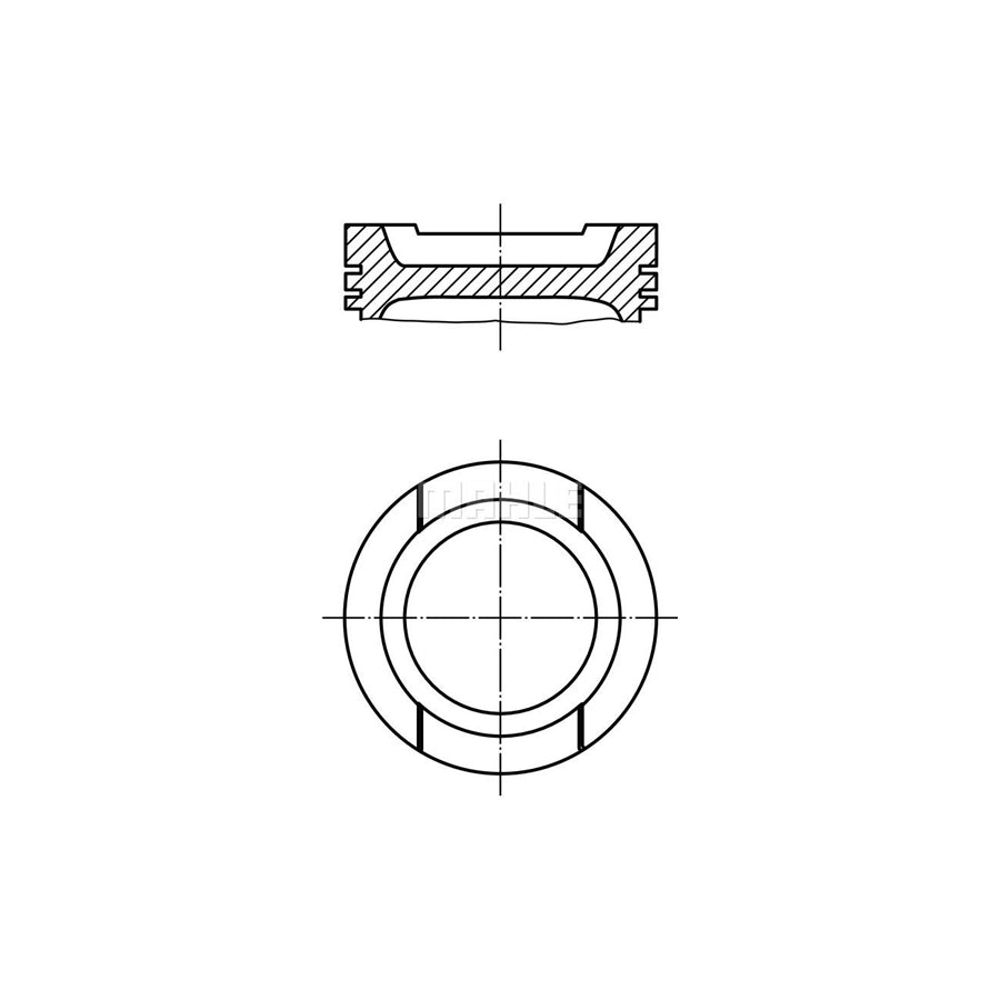 MAHLE ORIGINAL 038 24 02 Piston 81,4 mm, with piston rings, without cooling duct