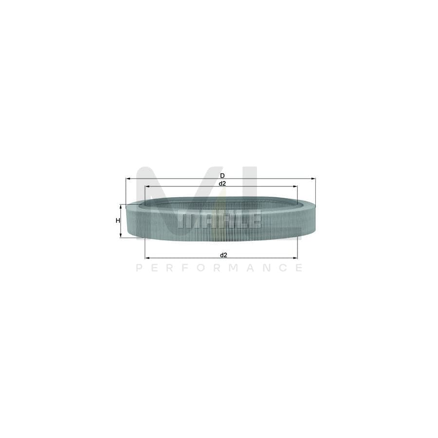 MAHLE ORIGINAL LX 638 Air Filter Filter Insert | Performance Parts DirectCar Parts