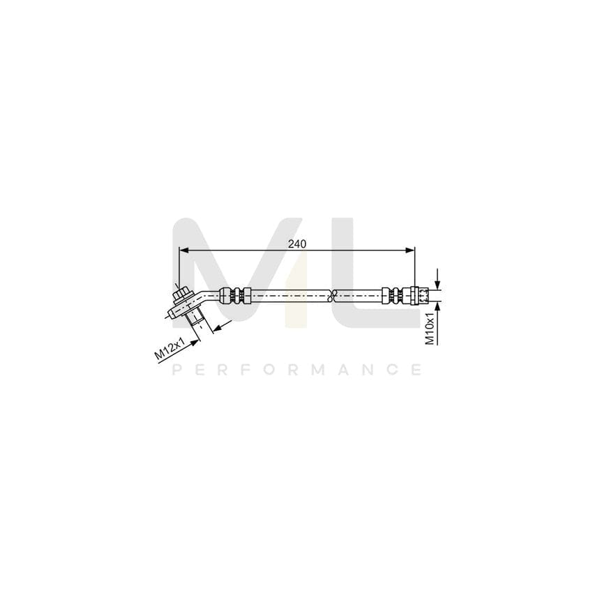 BOSCH 1 987 476 332 Brake Hose for AUDI A4 210mm | Performance Parts Direct Car Parts