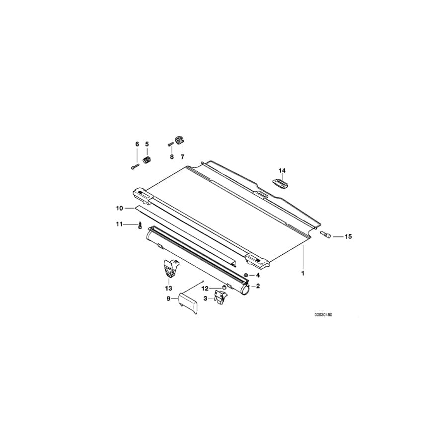 Genuine BMW 51478193961 E36 Roller Blind SCHWARZ (Inc. 325tds, 318i & 323i)