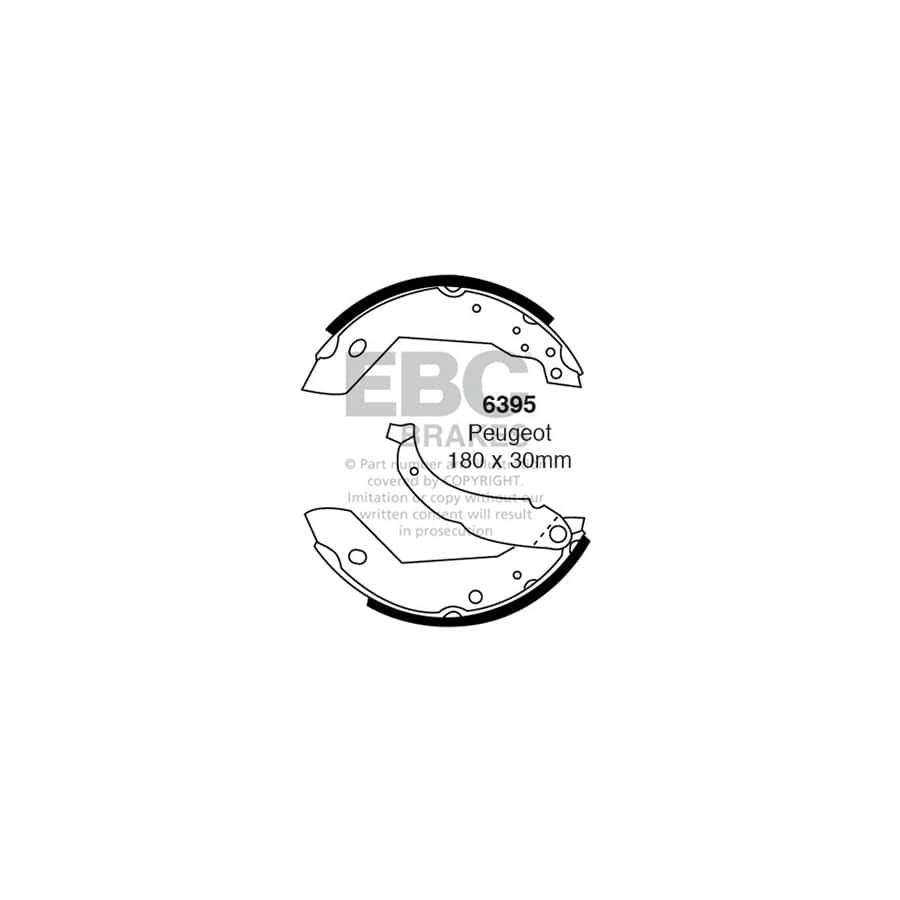 EBC 6395 Citroen Peugeot Rear Brake Shoes
