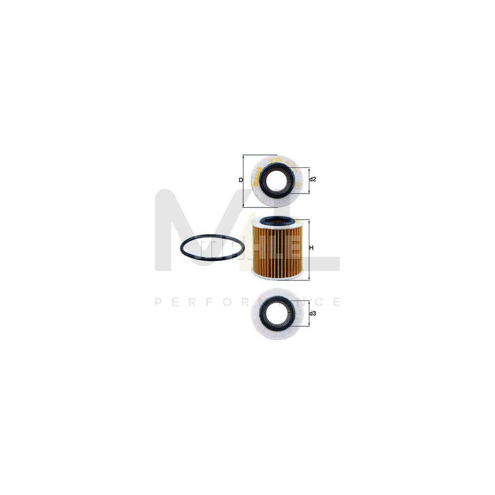 MAHLE ORIGINAL OX 834D Oil Filter Filter Insert | Performance Parts DirectCar Parts