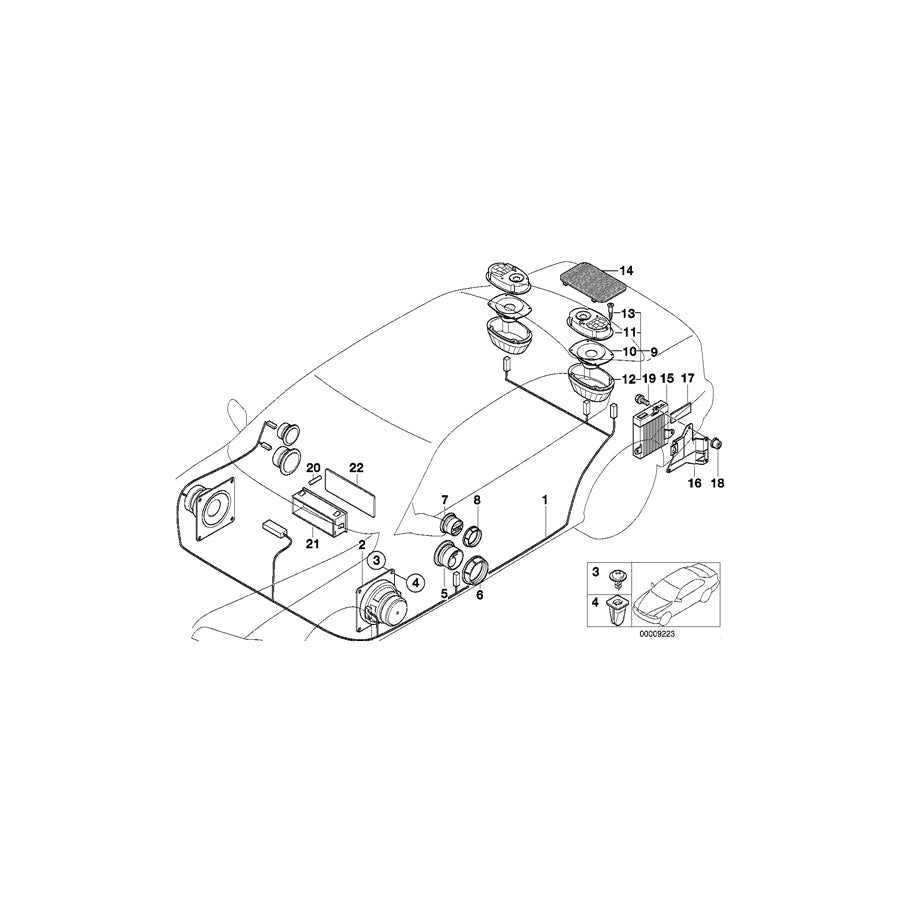 Genuine BMW 65138366472 E36 Top-Hifi System Amplifier (Inc. 320i, 318tds & 325td)