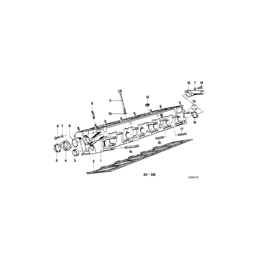 Genuine BMW 11121277753 E30 E28 E34 Cylinder Head (Inc. 520i, 320i & 323i)