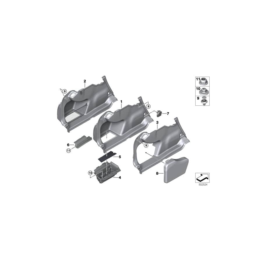 Genuine BMW 51477454195 G20 Scoop Rear Ventilation (Inc. 330d, 330dX & M340iX)