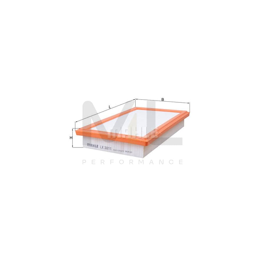 MAHLE ORIGINAL LX 3811 Air Filter Filter Insert | Performance Parts DirectCar Parts