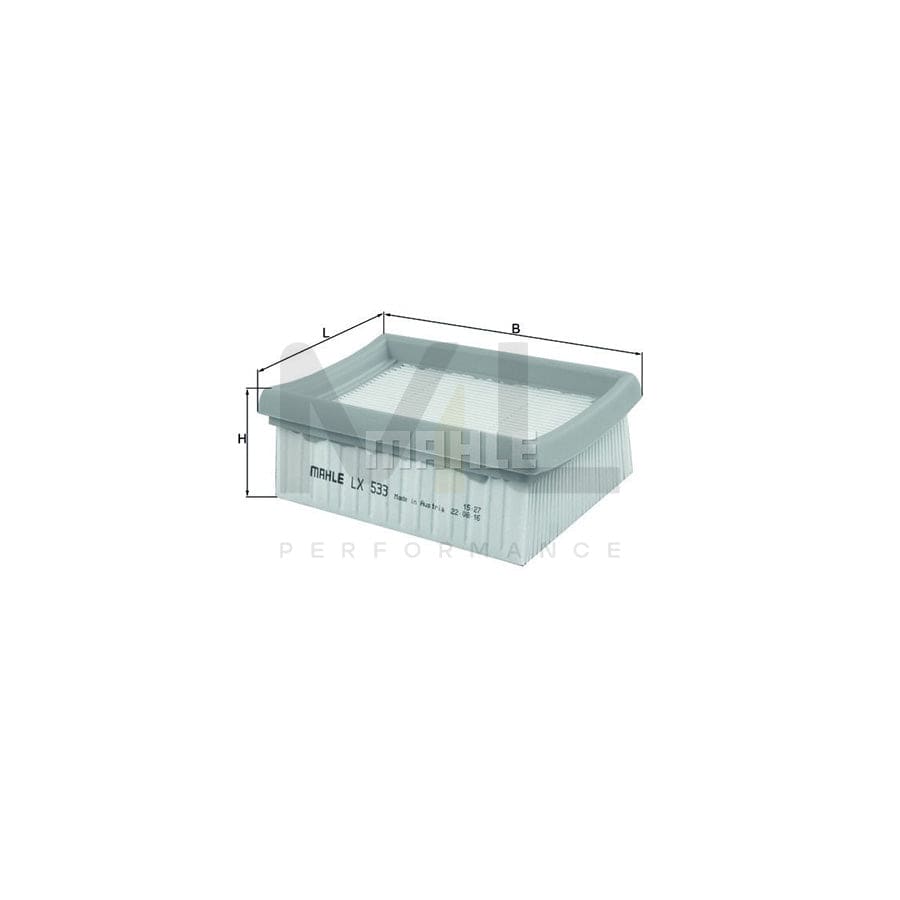 MAHLE ORIGINAL LX 533 Air Filter Filter Insert | Performance Parts DirectCar Parts