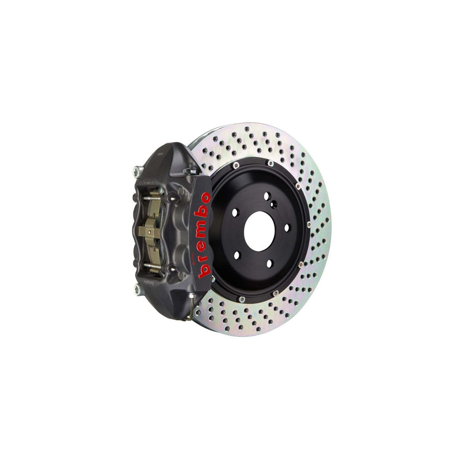 Brembo 2P1.8013AS Cadillac Chevrolet Rear GT-S 4-Pistons Drilled 2-piece Big Brake Kit 345x28mm (Inc. XLR, Corvette)