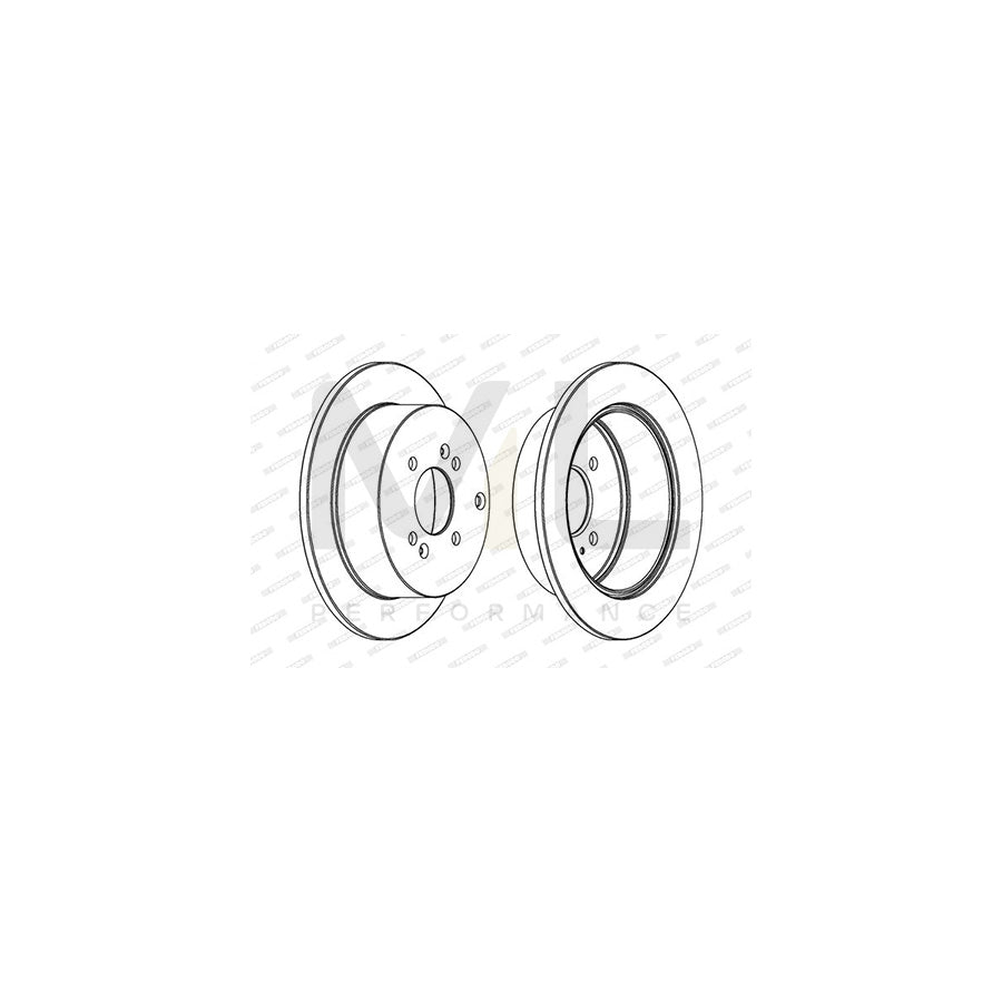 FERODO PREMIER DDF1794 Brake Disc Solid, without bolts/screws | Performance Parts Direct Car Parts