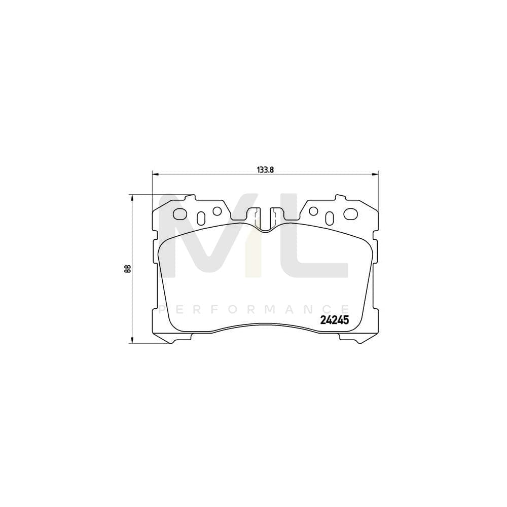 Brembo P 83 075 Brake Pad Set For Lexus Ls Prepared For Wear Indicator | Performance Parts DirectCar Parts