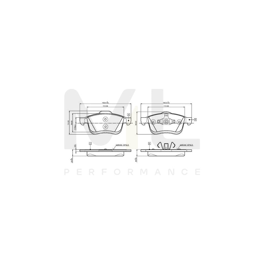 Bosch 0986Tb3133 Brake Pad Set | Performance Parts Direct Car Parts