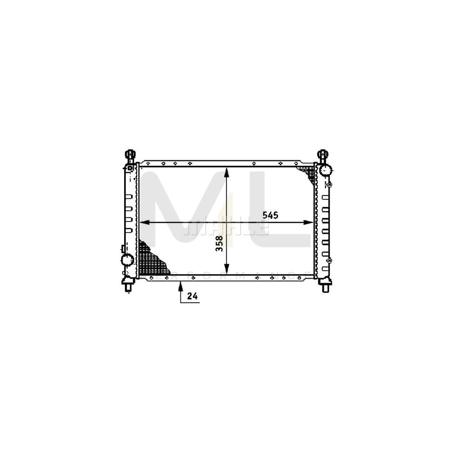 MAHLE ORIGINAL CR 621 000S Engine radiator Mechanically jointed cooling fins | Performance Parts DirectCar Parts