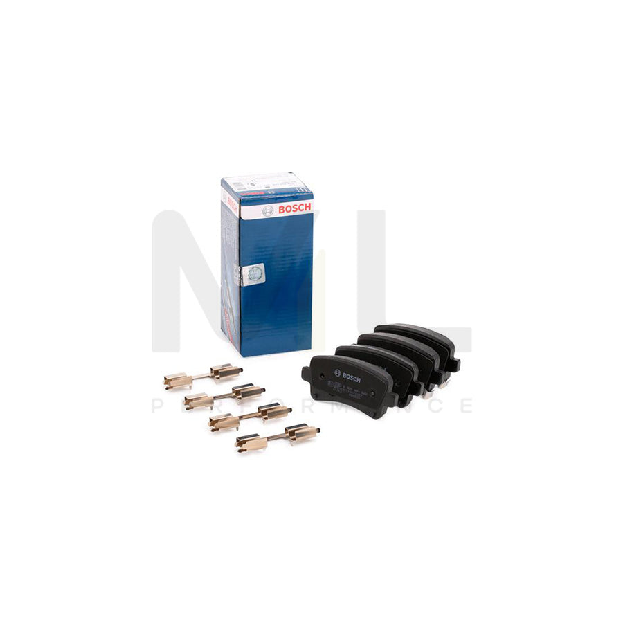 Bosch 0986494668 Brake Pad Set With Acoustic Wear Warning, With Anti-Squeak Plate, With Mounting Manual BP1663 | Performance Parts Direct Car Parts
