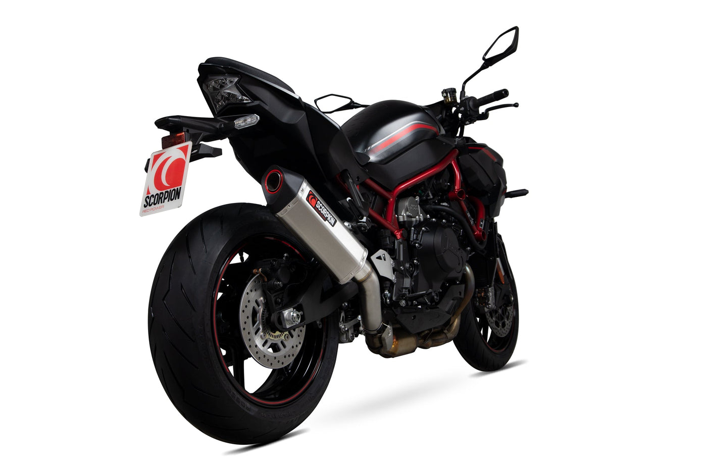 Scorpion RKA135SEO Kawasaki Z H2 Serket Parallel Slip-On Exhaust - Brushed Stainless Steel Sleeve