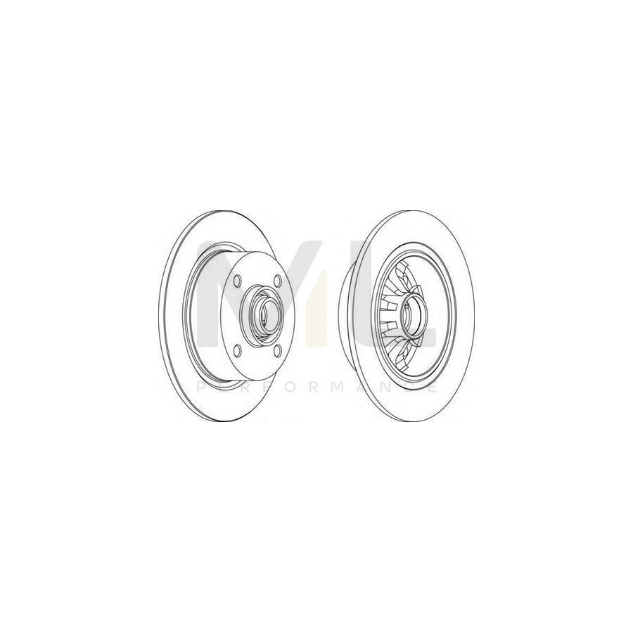 FERODO DDF043-1 Brake Disc Solid | Performance Parts Direct Car Parts