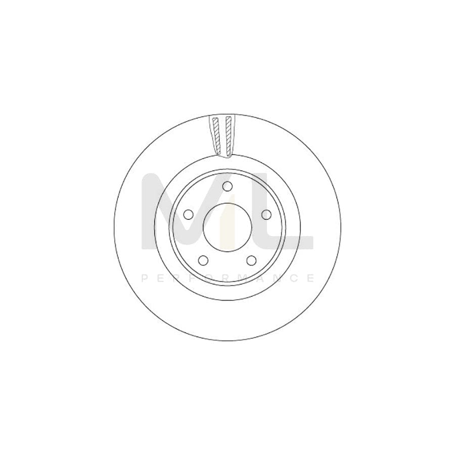 TRW DF6496S Brake Disc Vented, Painted, High-carbon | Performance Parts Direct Car Parts