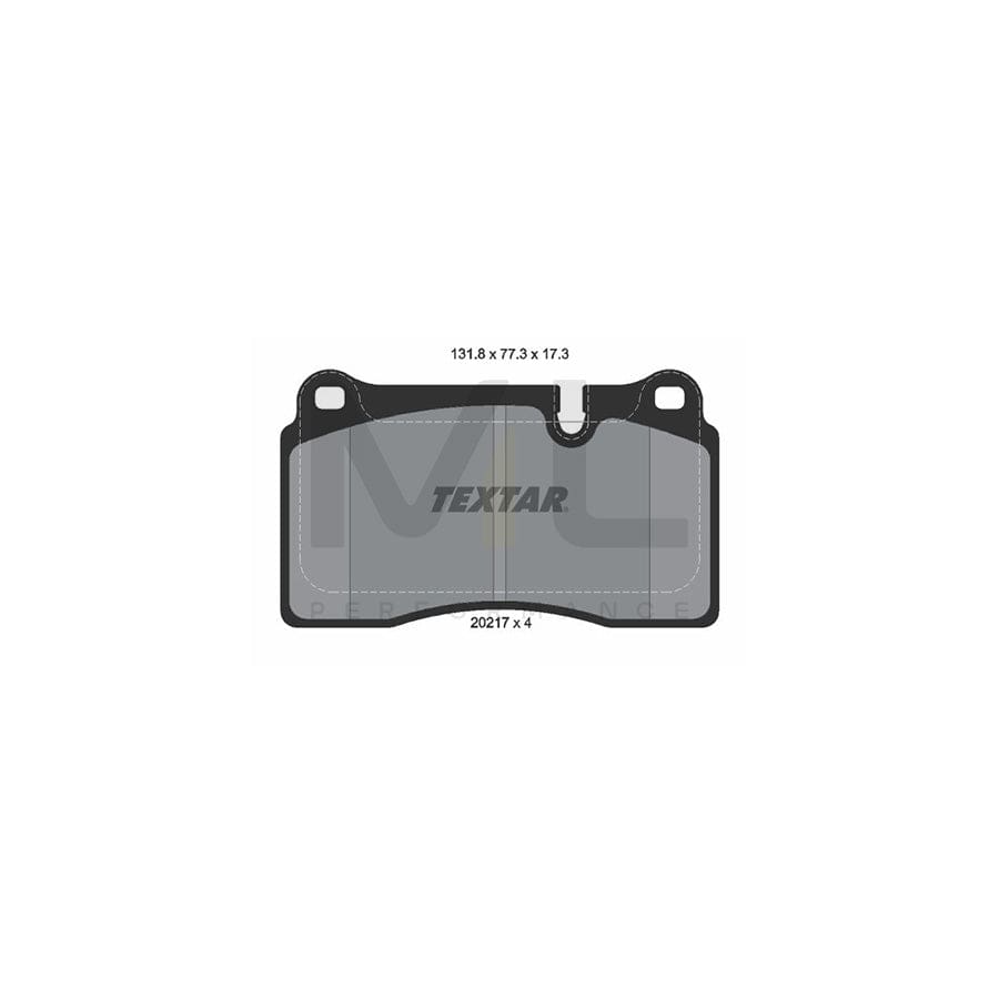TEXTAR 2021701 Brake pad set for LAND ROVER RANGE ROVER prepared for wear indicator