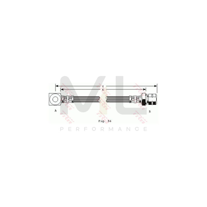 TRW PHD268 Brake Hose for OPEL Manta B CC 412mm, M10x1 | Performance Parts Direct Car Parts