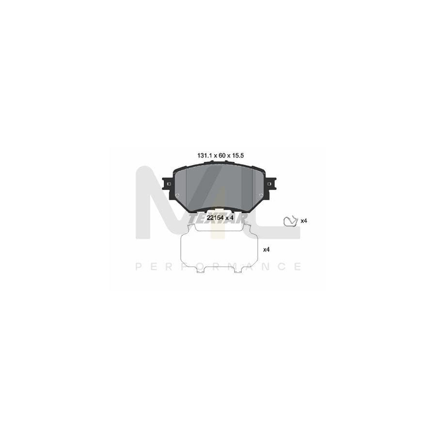 TEXTAR 2215401 Brake pad set for MAZDA 3 not prepared for wear indicator, with accessories
