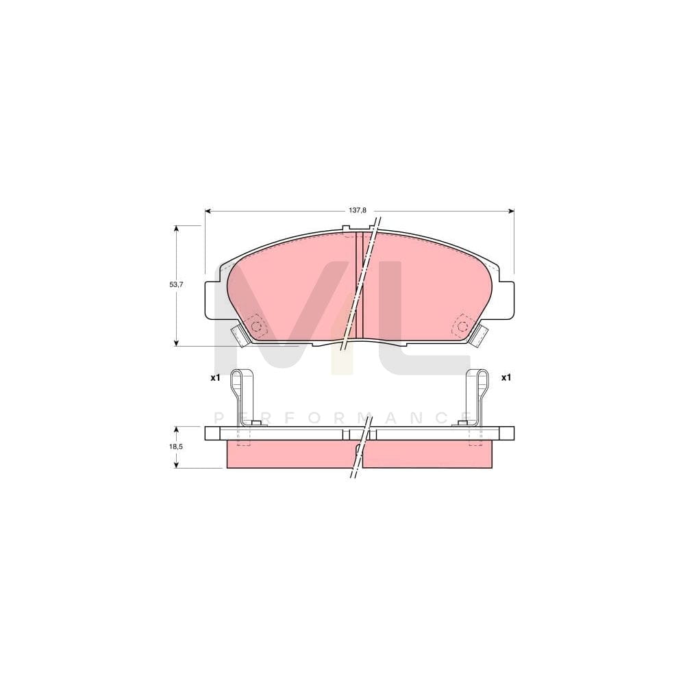 TRW Gdb1180 Brake Pad Set | Performance Parts Direct Car Parts