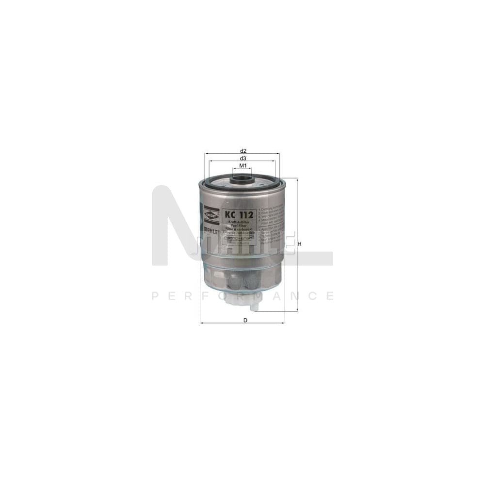 MAHLE ORIGINAL KC 112 Fuel filter Spin-on Filter | Performance Parts DirectCar Parts