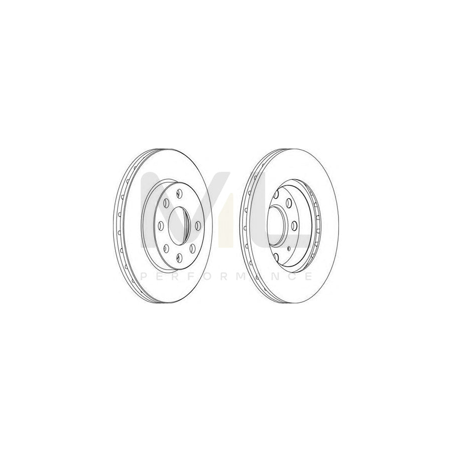 FERODO DDF1130C-1 Brake Disc Vented, Coated | Performance Parts Direct Car Parts