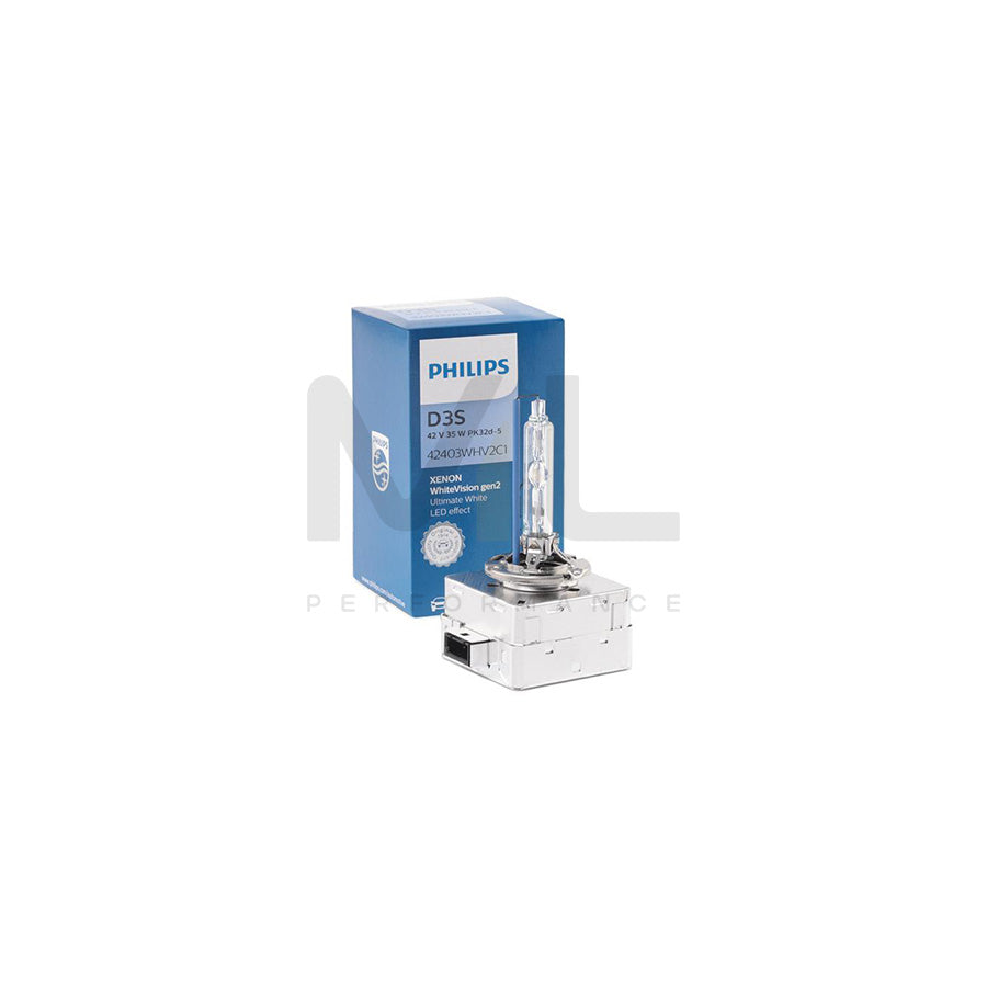 PHILIPS Xenon WhiteVision gen2 42403WHV2C1 Bulb, spotlight D3S (Gas Discharge Lamp) 42V 35W PK32d-5 5000K Xenon | Performance Parts Direct Car Parts
