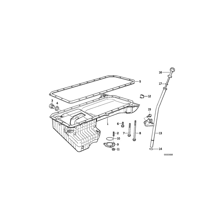 Genuine BMW 11132246731 E34 E38 Oil Pan (Inc. 525tds, 725tds & 525td) |