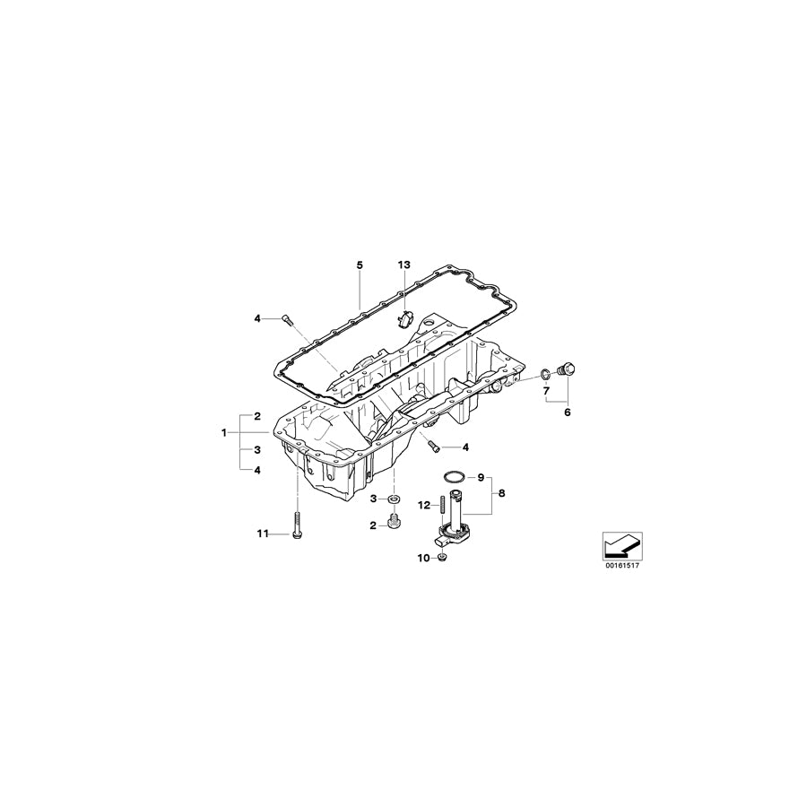 Genuine BMW 11137559859 E60 E61 Oil Pan (Inc. 535xi) |