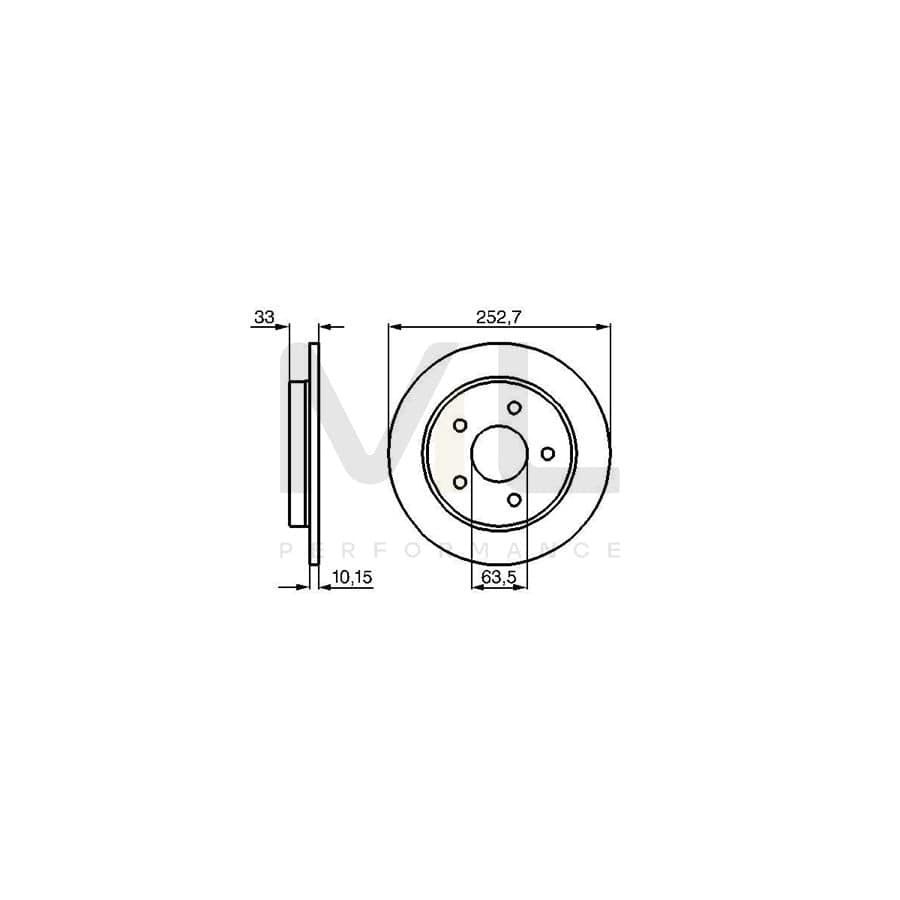 BOSCH 0 986 478 196 Brake Disc for FORD SCORPIO Solid, Oiled | Performance Parts Direct Car Parts