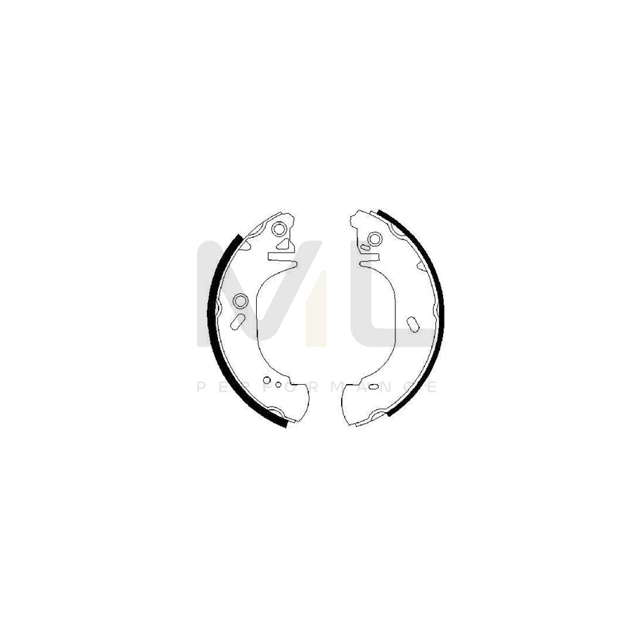 BOSCH 0 986 487 525 Brake Shoe Set | Performance Parts Direct Car Parts