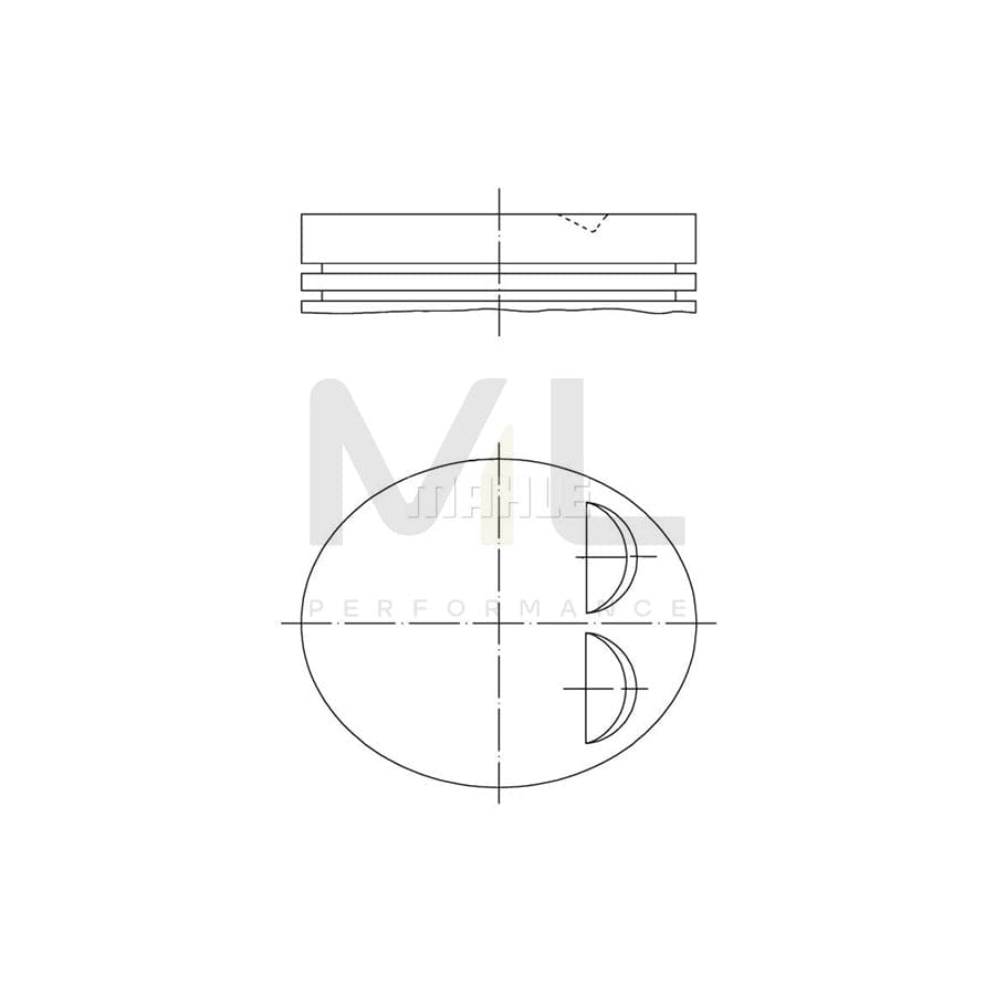 MAHLE ORIGINAL 011 84 00 Piston 72,5 mm, without cooling duct | Performance Parts DirectCar Parts