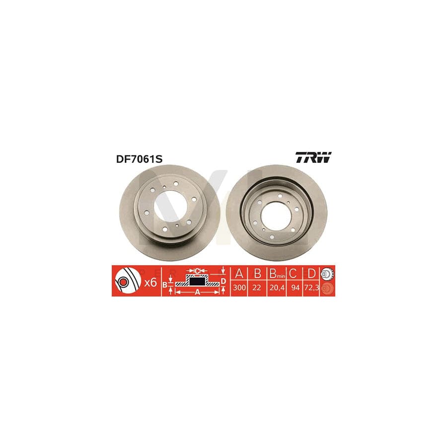TRW DF7061S Brake Disc Vented, Painted | Performance Parts Direct Car Parts