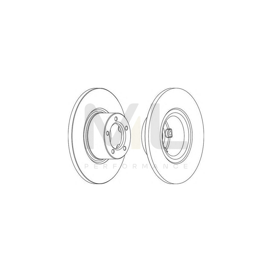 FERODO DDF077-1 Brake Disc Solid | Performance Parts Direct Car Parts