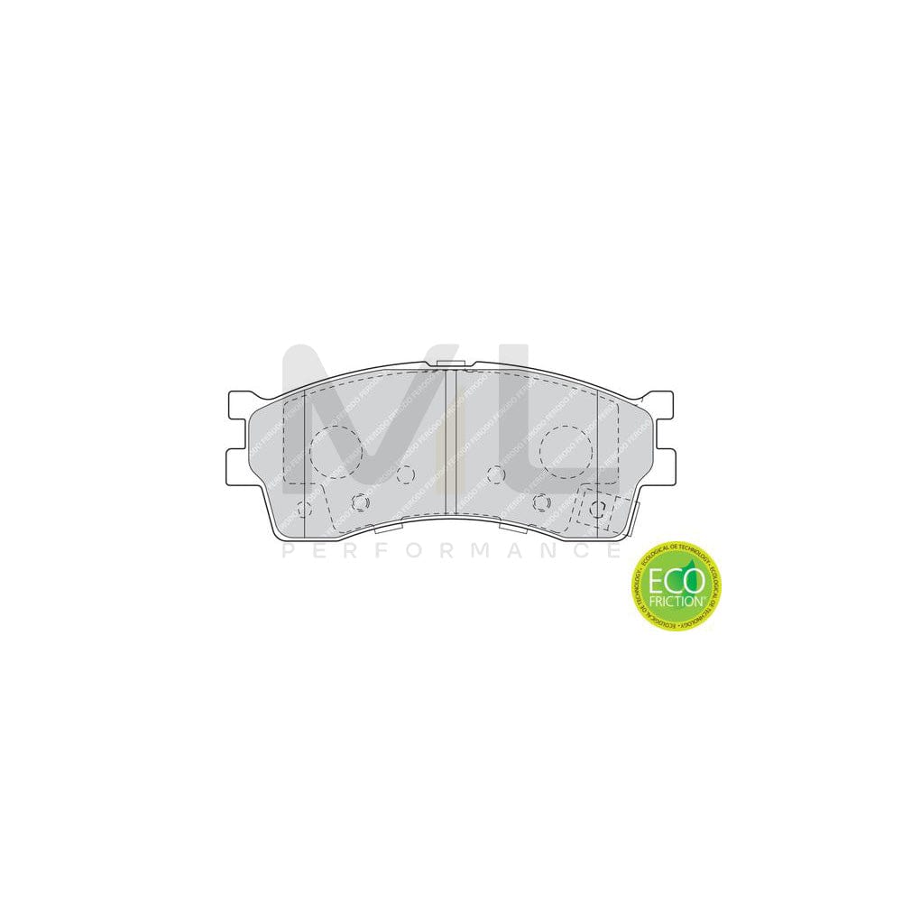 Ferodo Fdb4715 Brake Pad Set For Toyota Hilux Vii Pickup Premier Eco Friction, With Acoustic Wear Warning, Without Accessories | Performance Parts Direct Car Parts