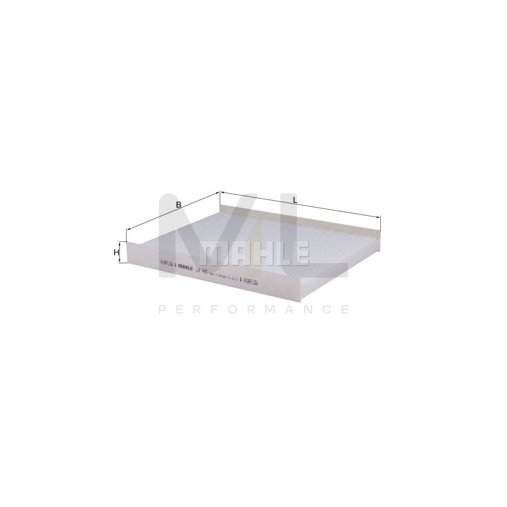 MAHLE ORIGINAL LA 745 Pollen filter Particulate Filter | Performance Parts DirectCar Parts